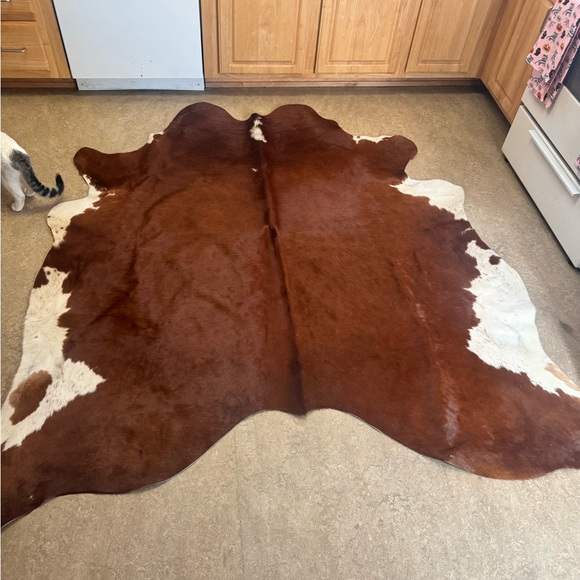 Other - Brown and White Cowhide Rug